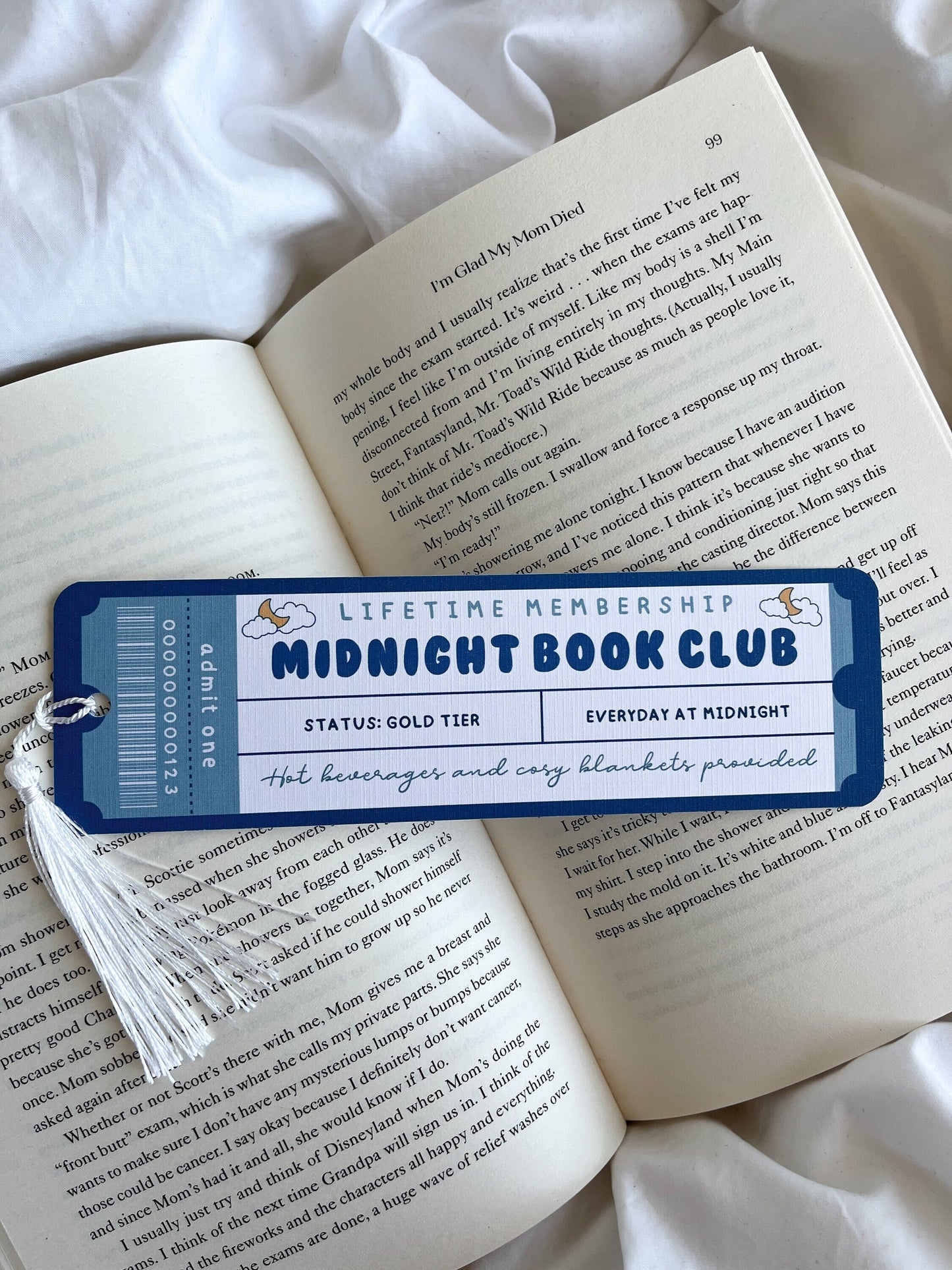 Midnight Book Club Bookmark Ticket