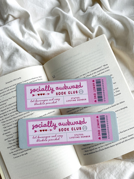 Socially Awkward Book Club Bookmark Ticket