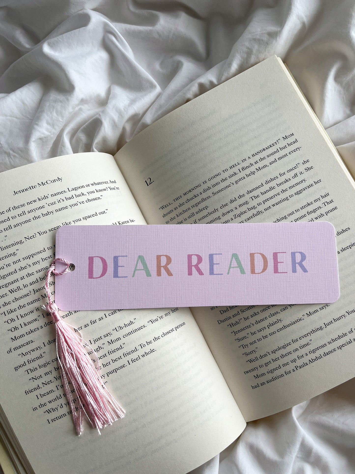 Dear Reader Bookmark | Cute Pastel Bookmark