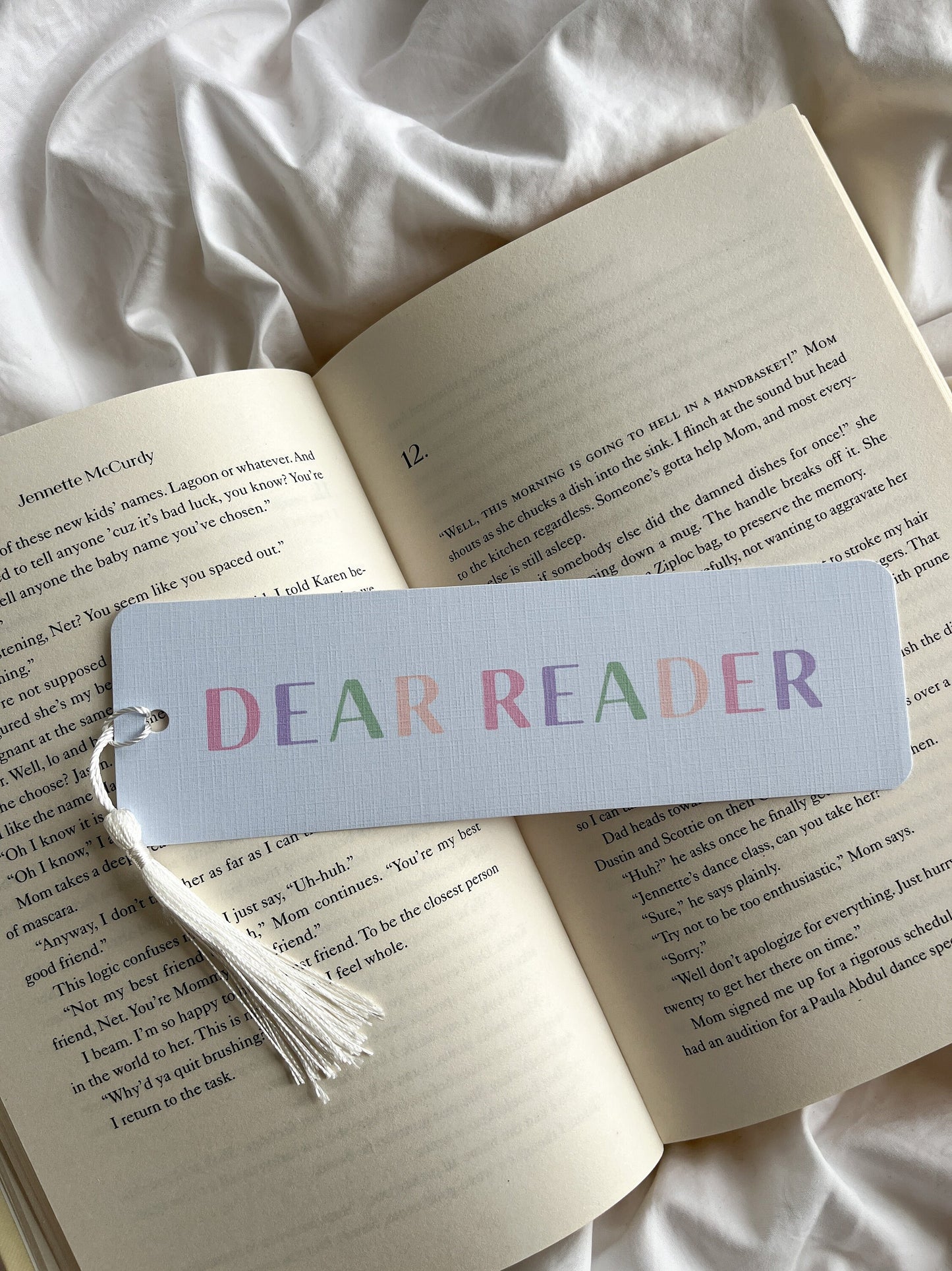 Dear Reader Bookmark | Cute Pastel Bookmark