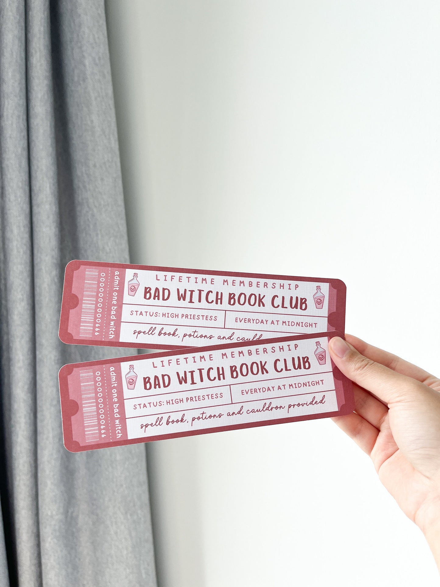 Bad Witch Book Club Bookmark Ticket