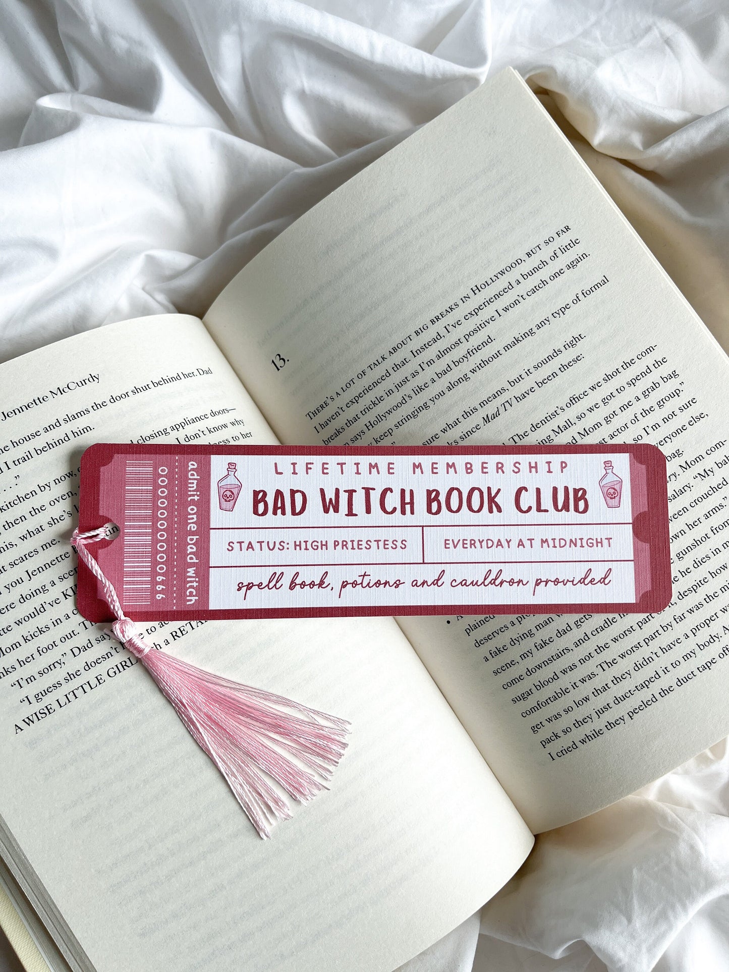 Bad Witch Book Club Bookmark Ticket