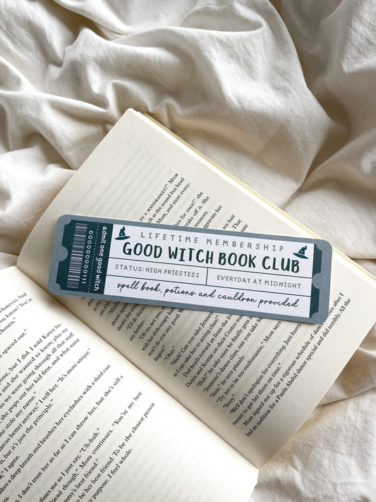 Good Witch Book Club Bookmark Ticket