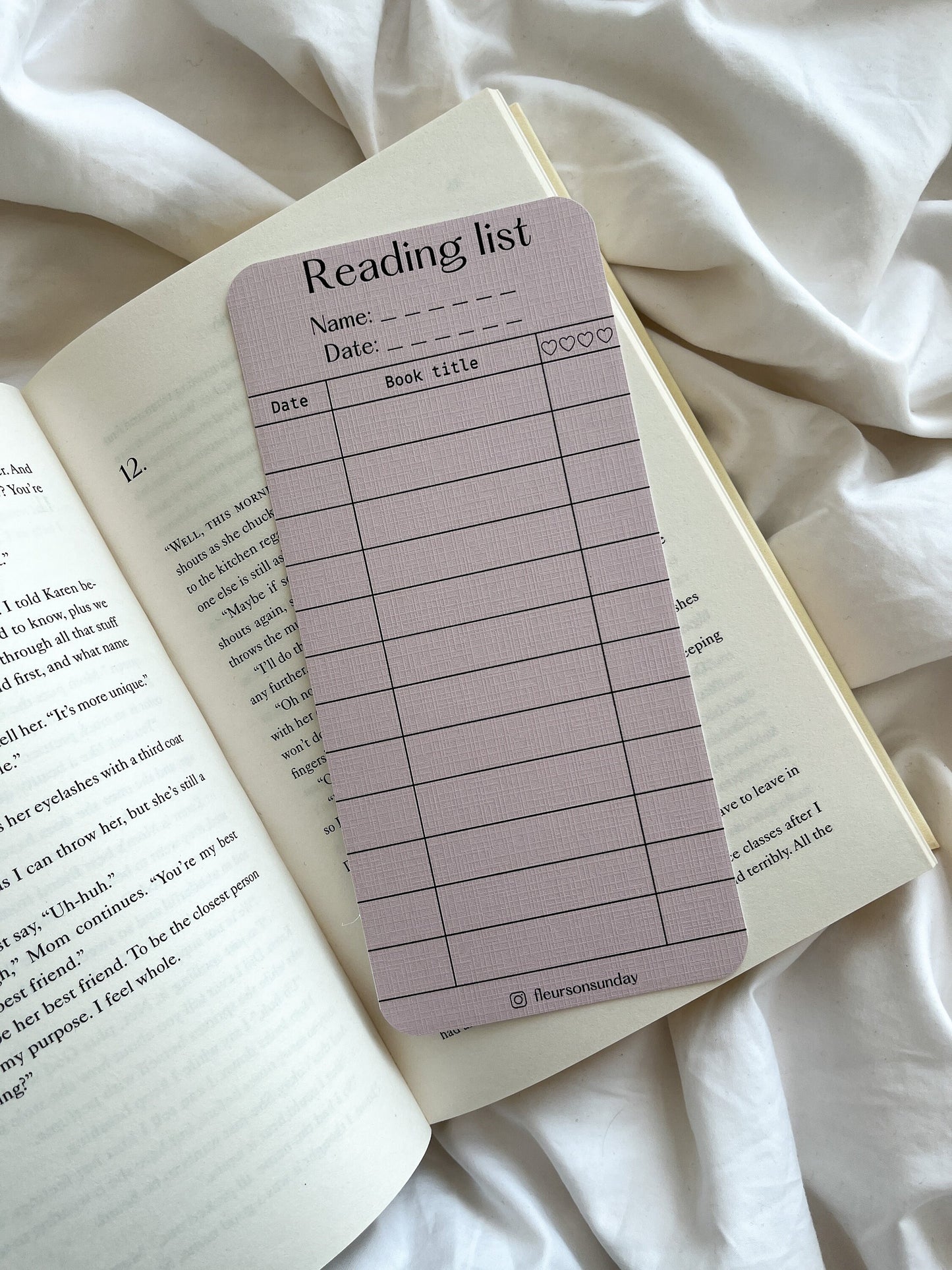 Reading List | Library Card Style Bookmark