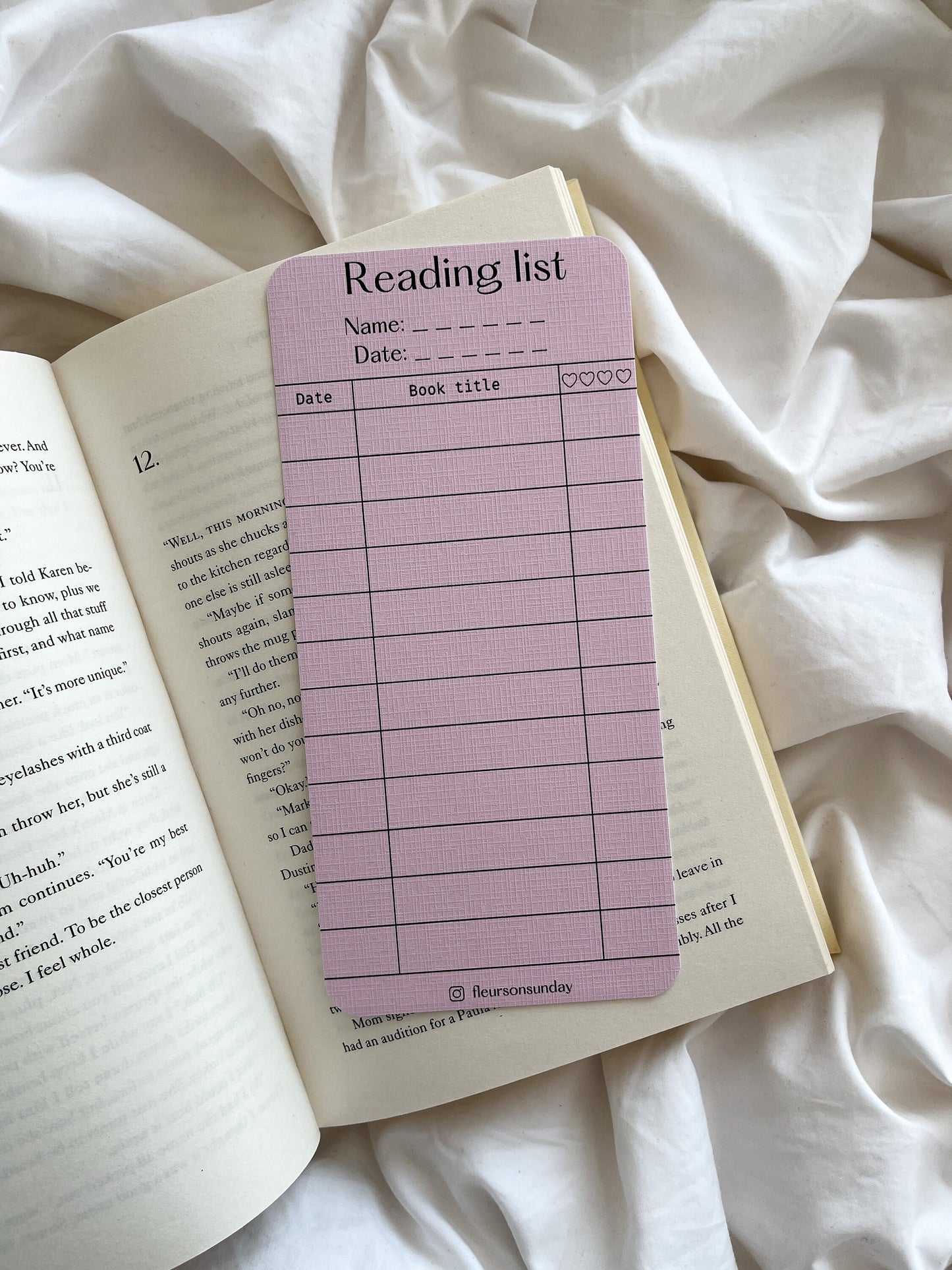 Reading List | Library Card Style Bookmark