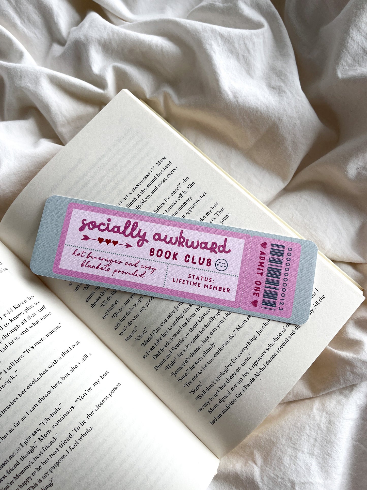 Socially Awkward Book Club Bookmark Ticket