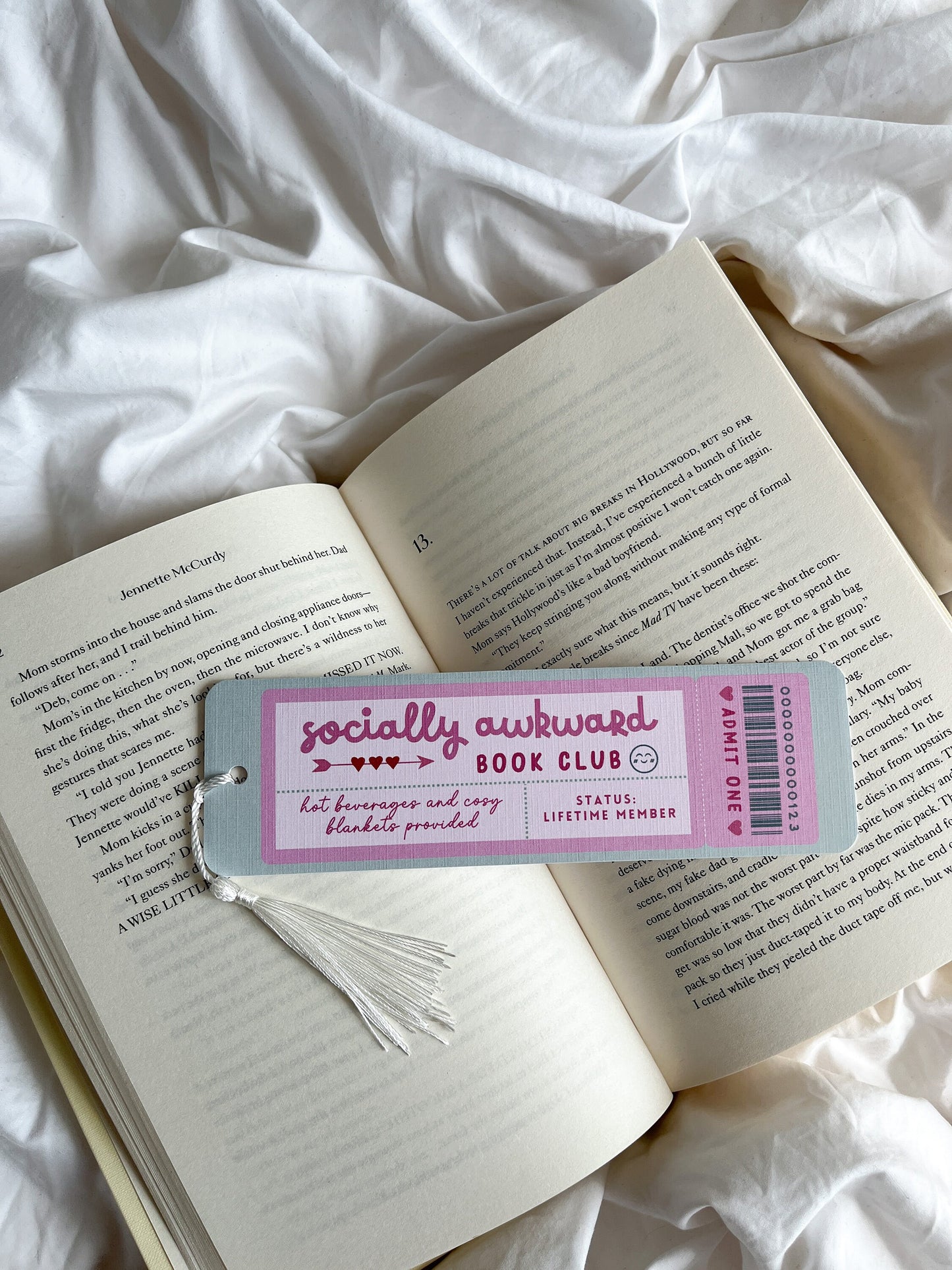 Socially Awkward Book Club Bookmark Ticket