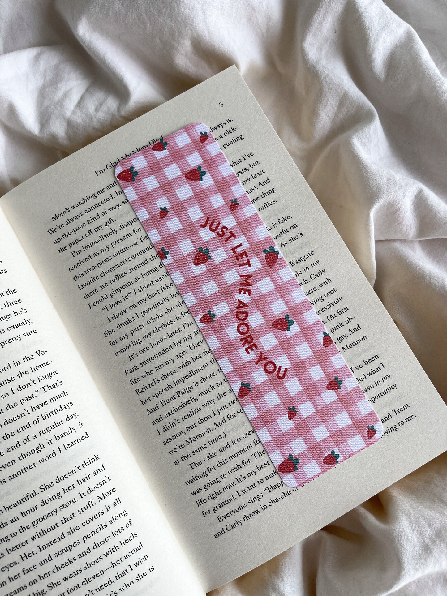 HS Lyrics Bookmarks | Cute Cherry Peach Bookmark | Keep Driving Bookmark