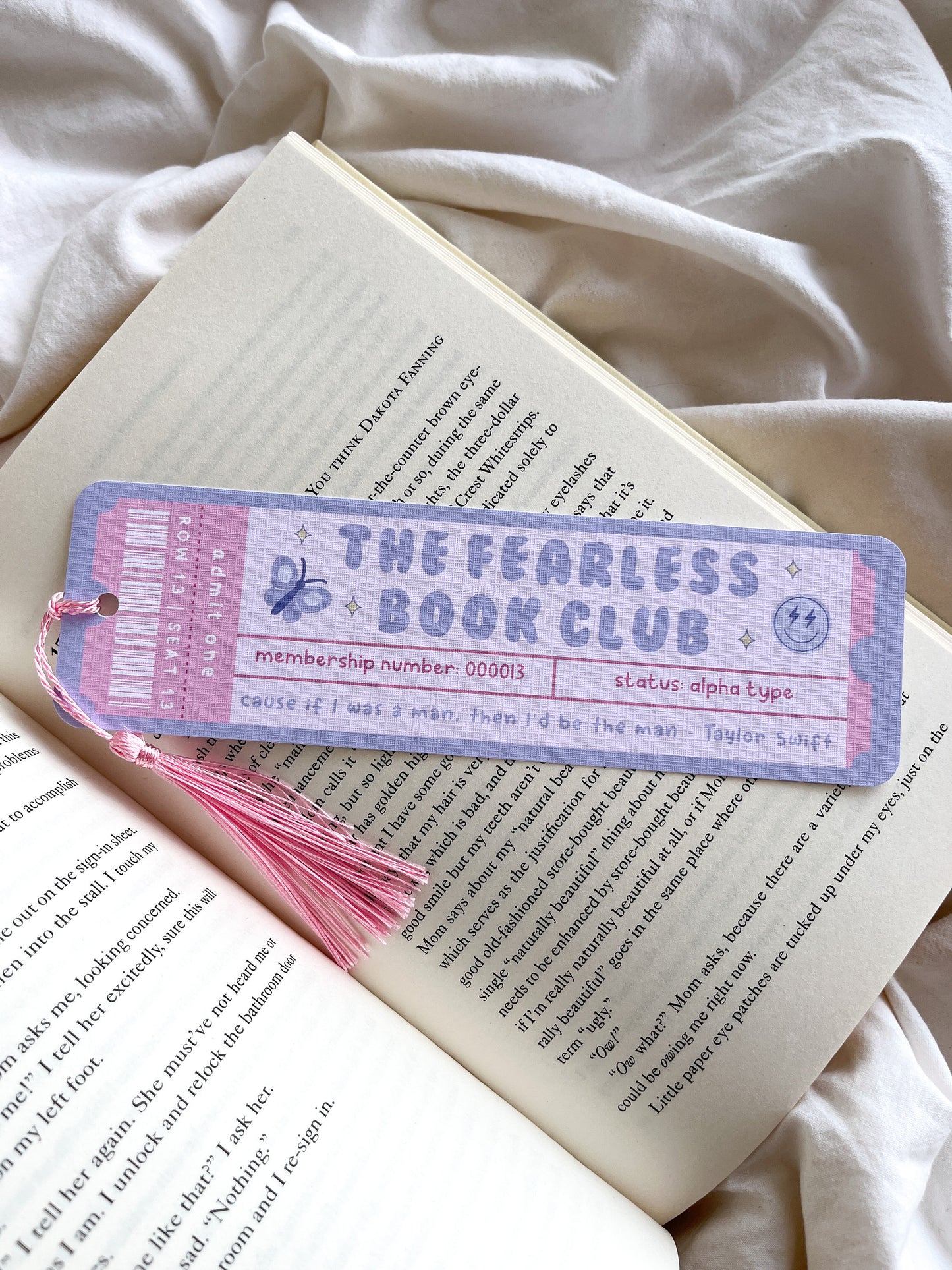 The Fearless Book Club Bookmark Ticket