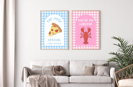 You're My Lobster Wall Art Decor | Friends TV 90s Nostalgic Wall Art