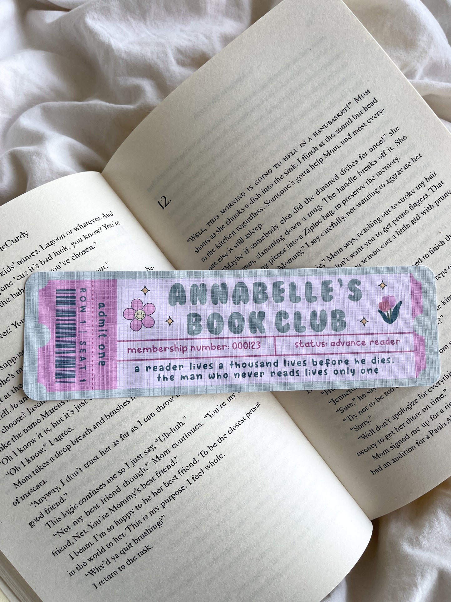 Green Customised Personalised Name Bookmark