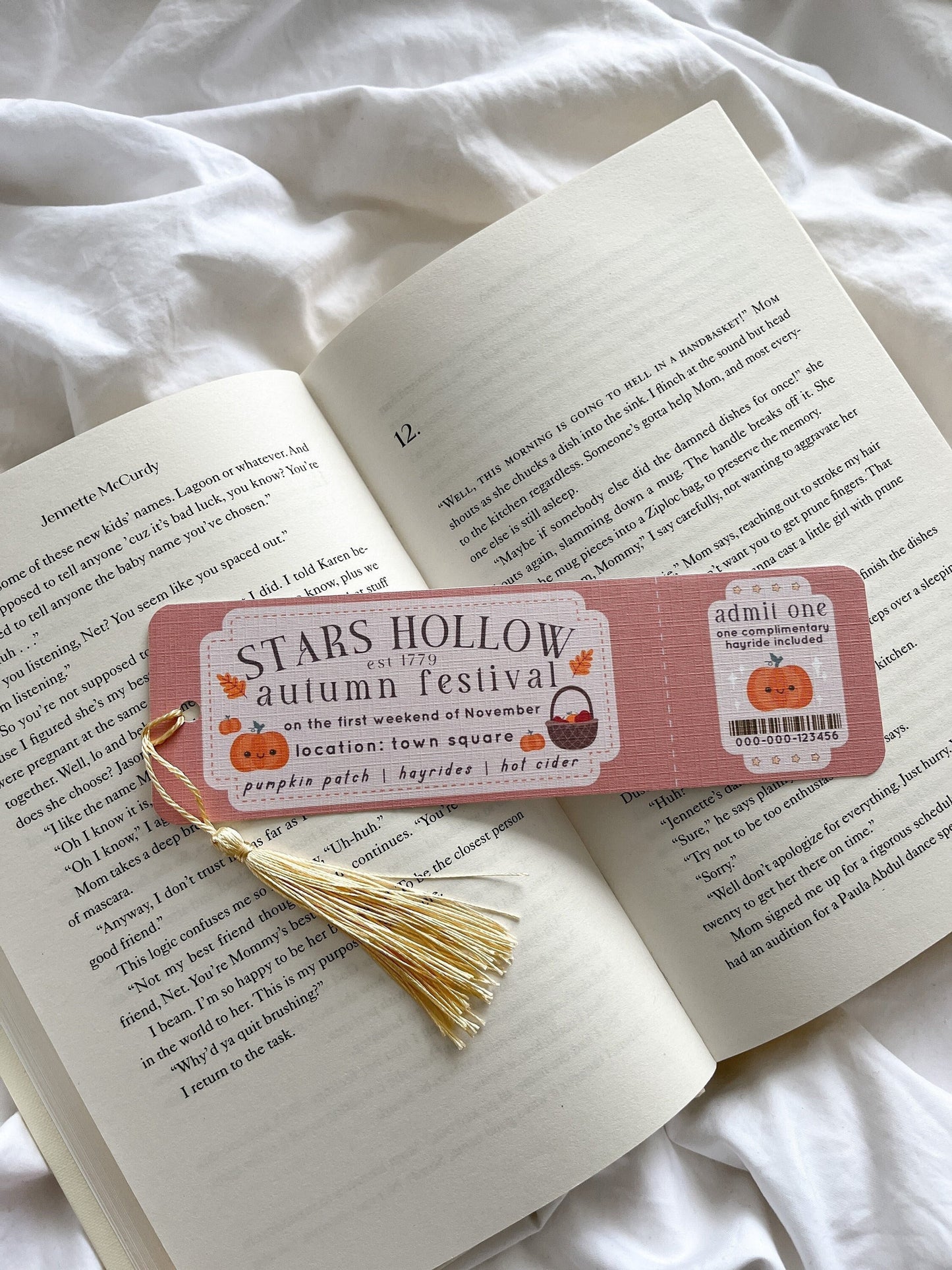 Autumn Festival Bookmark | Gilmore Girls Pumpkin Fall Bookmark