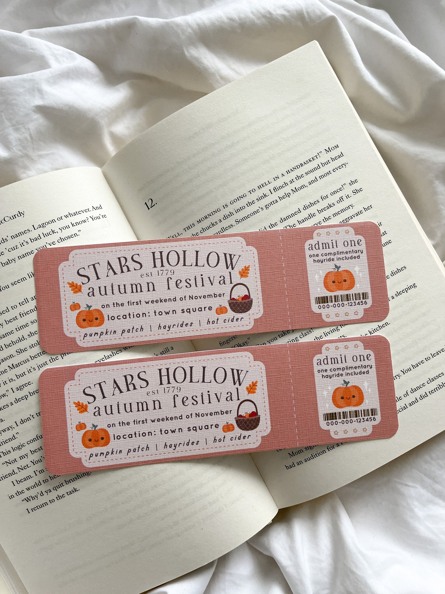 Autumn Festival Bookmark | Gilmore Girls Pumpkin Fall Bookmark