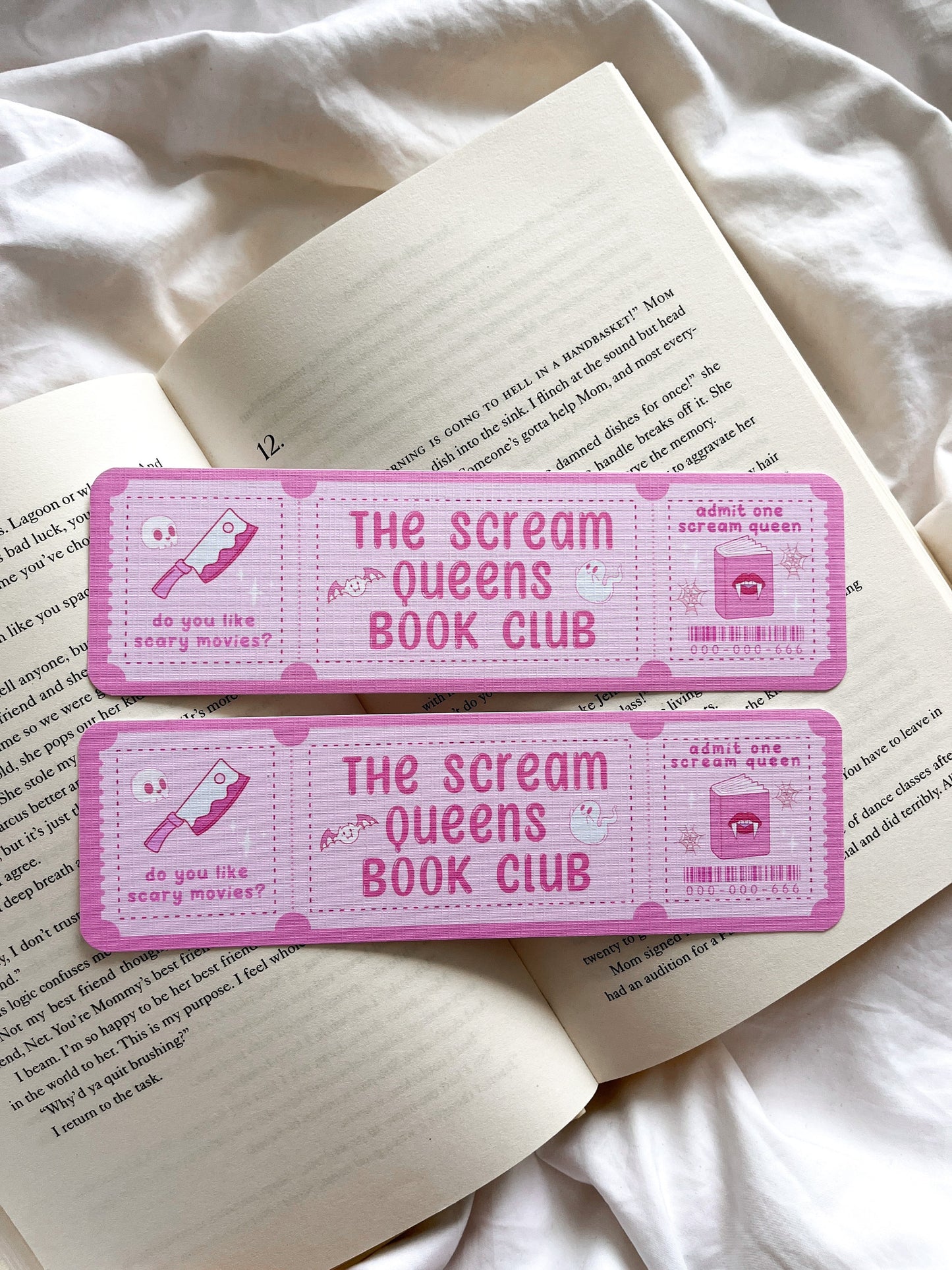 Scream Queens Book Club Bookmark Ticket