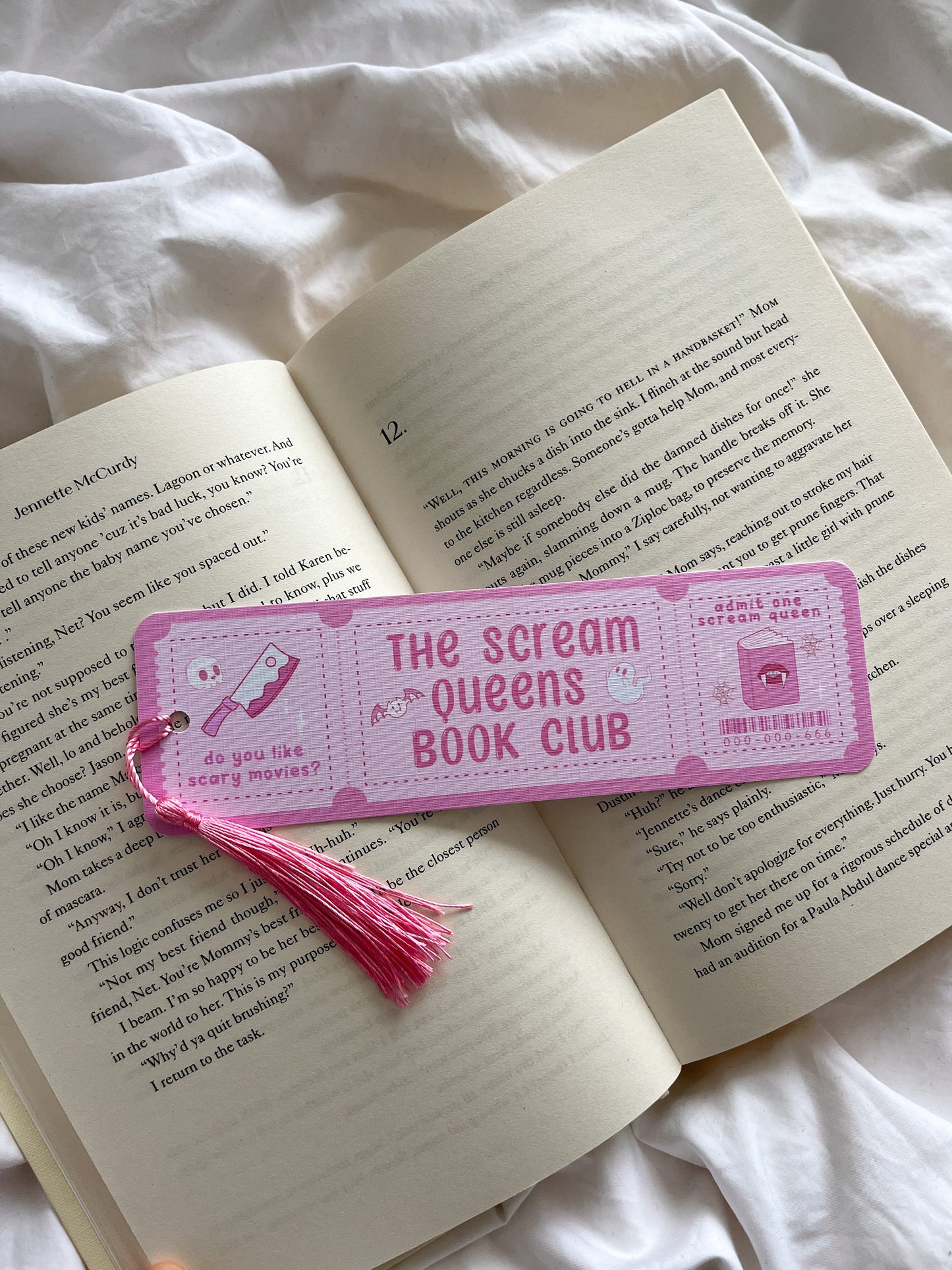 Scream Queens Book Club Bookmark Ticket