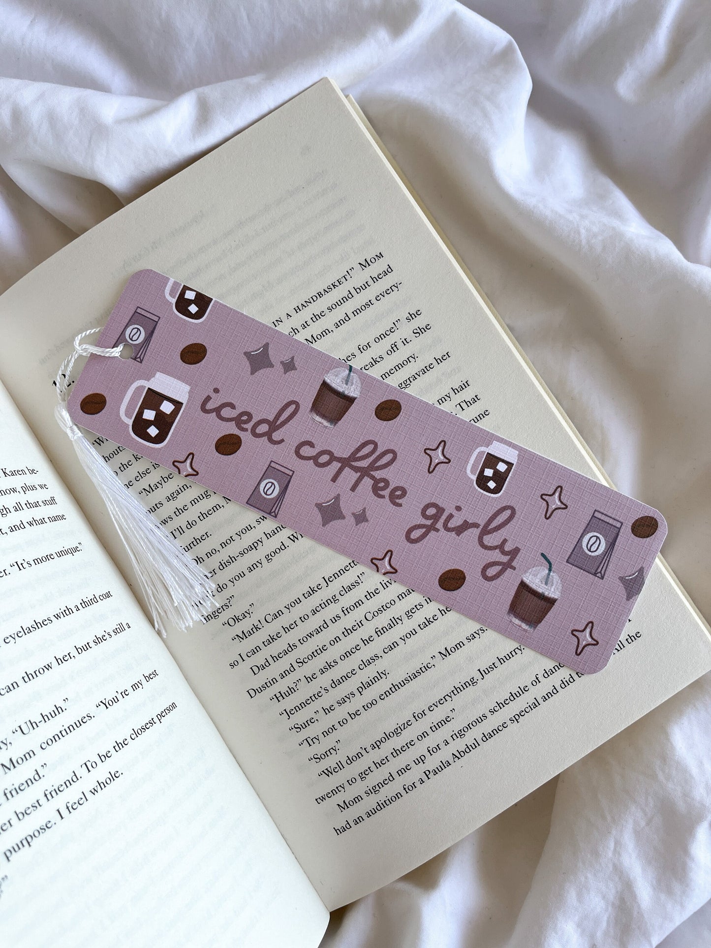 Matcha Latte Girly Bookmark | Iced Coffee Lover Bookmark