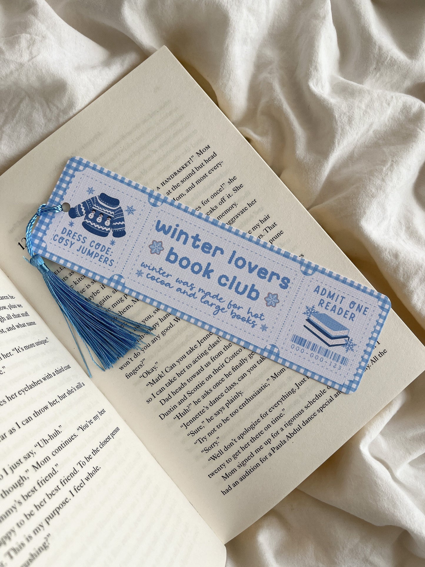 Winter Lovers Book Club Bookmark Ticket