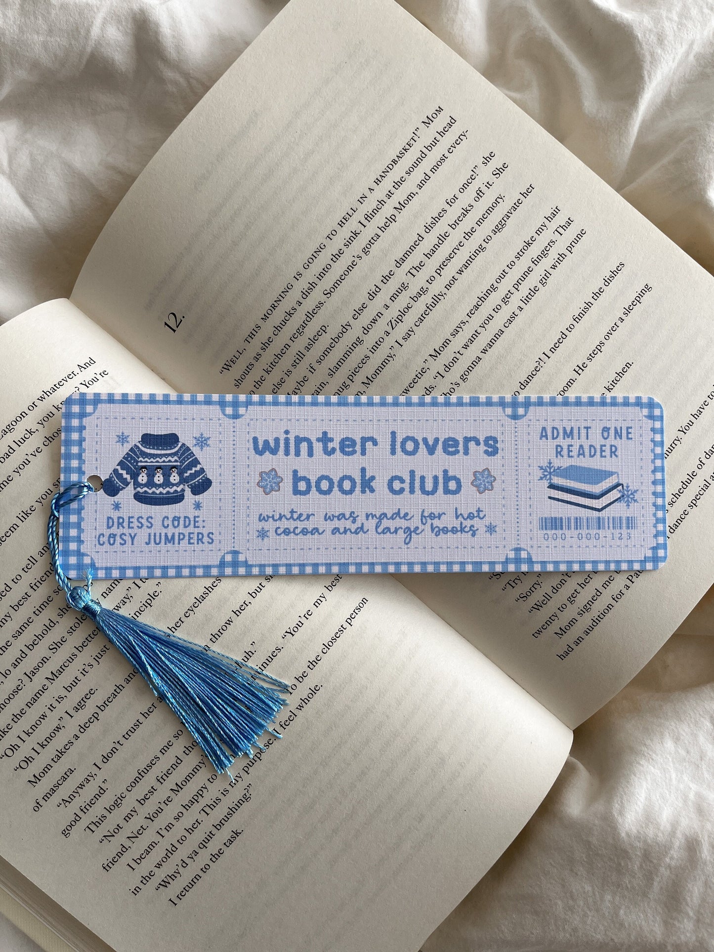 Winter Lovers Book Club Bookmark Ticket