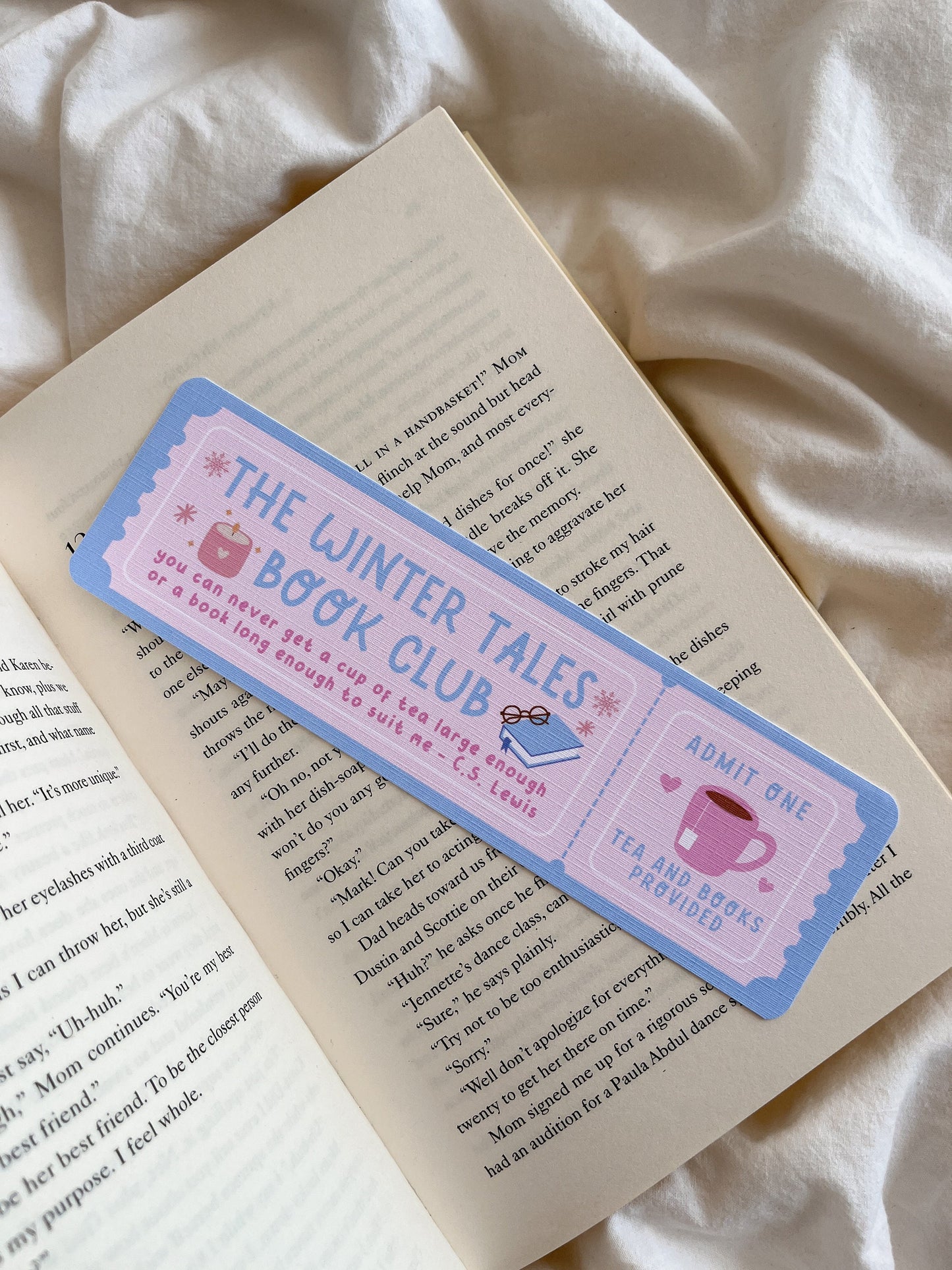 The Winter Tales Book Club Bookmark Ticket