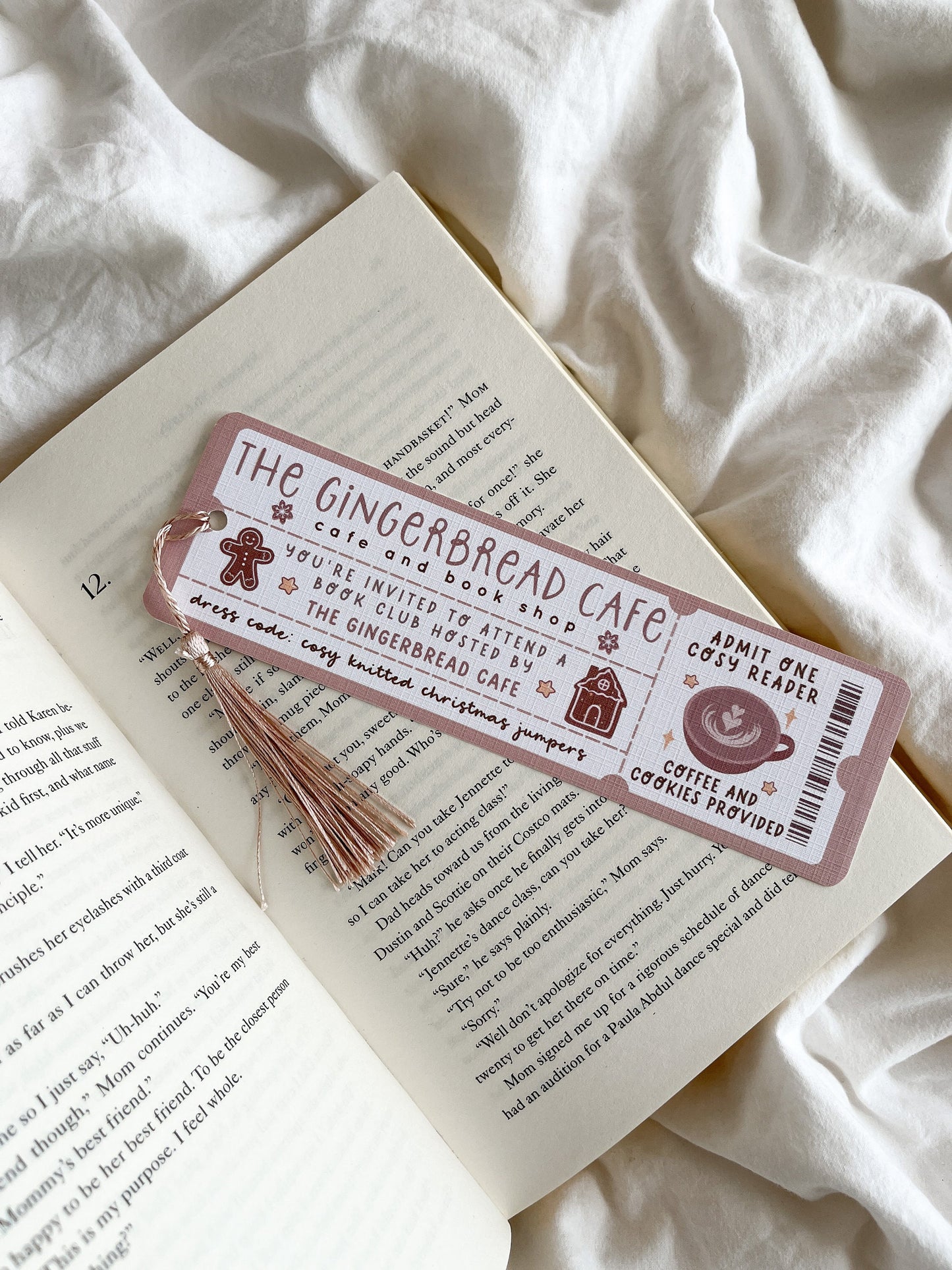 The Gingerbread Cafe Bookmark Ticket