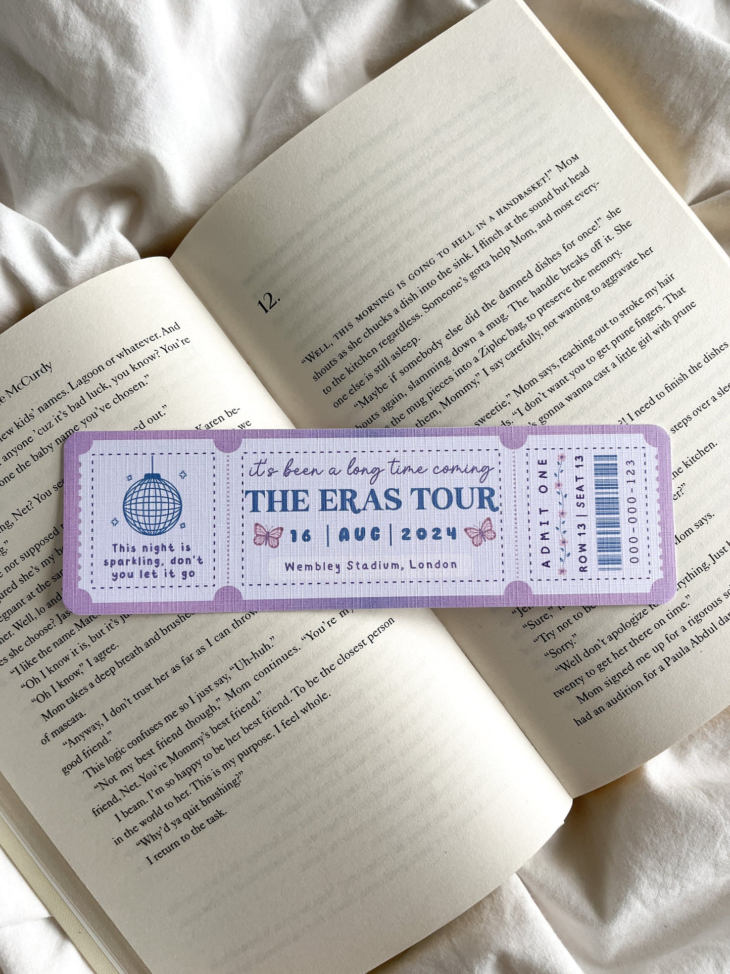 Eras Tour Customisable Personalised Bookmark