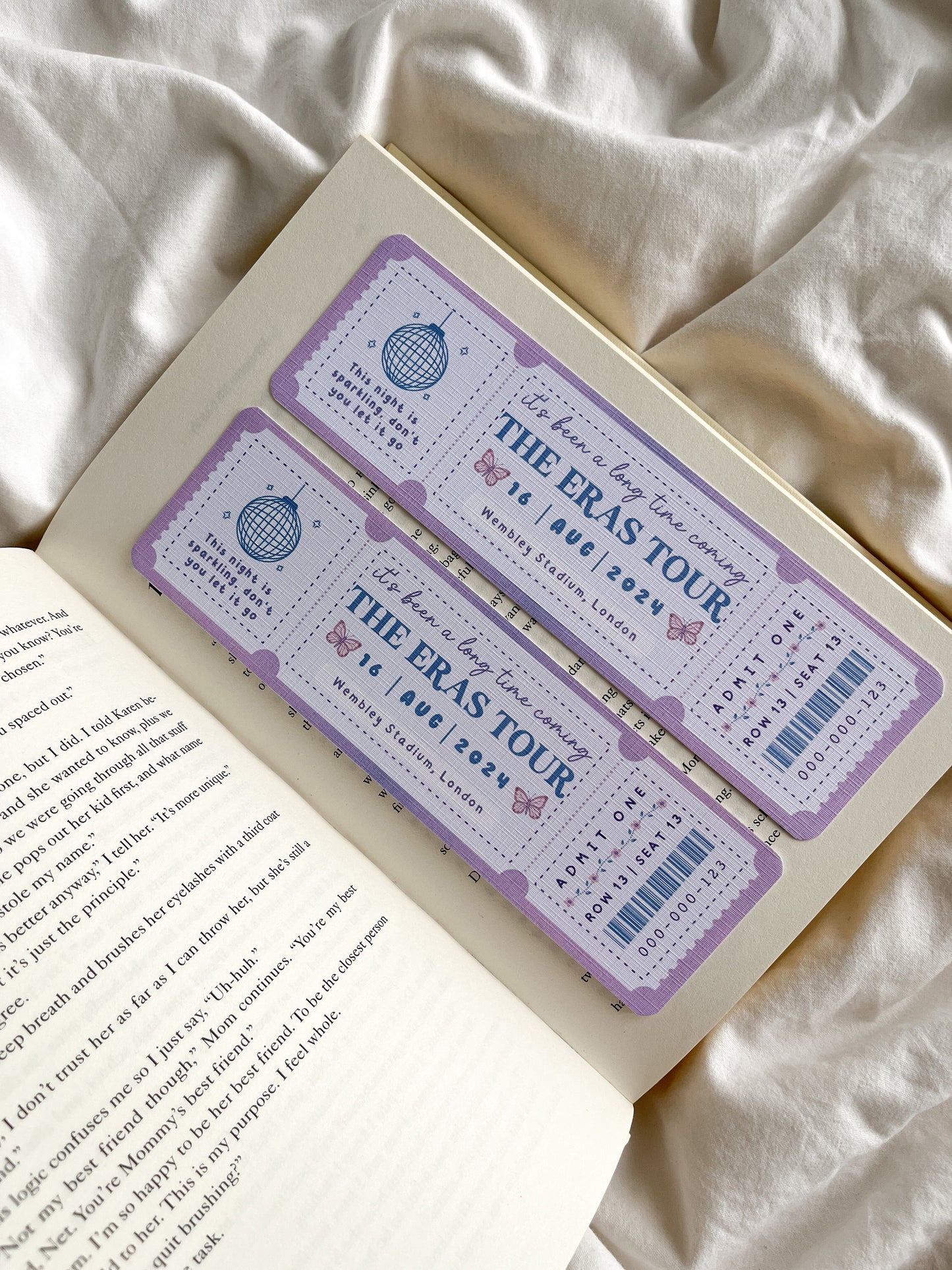 Eras Tour Customisable Personalised Bookmark