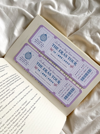 Eras Customisable Personalised Bookmark