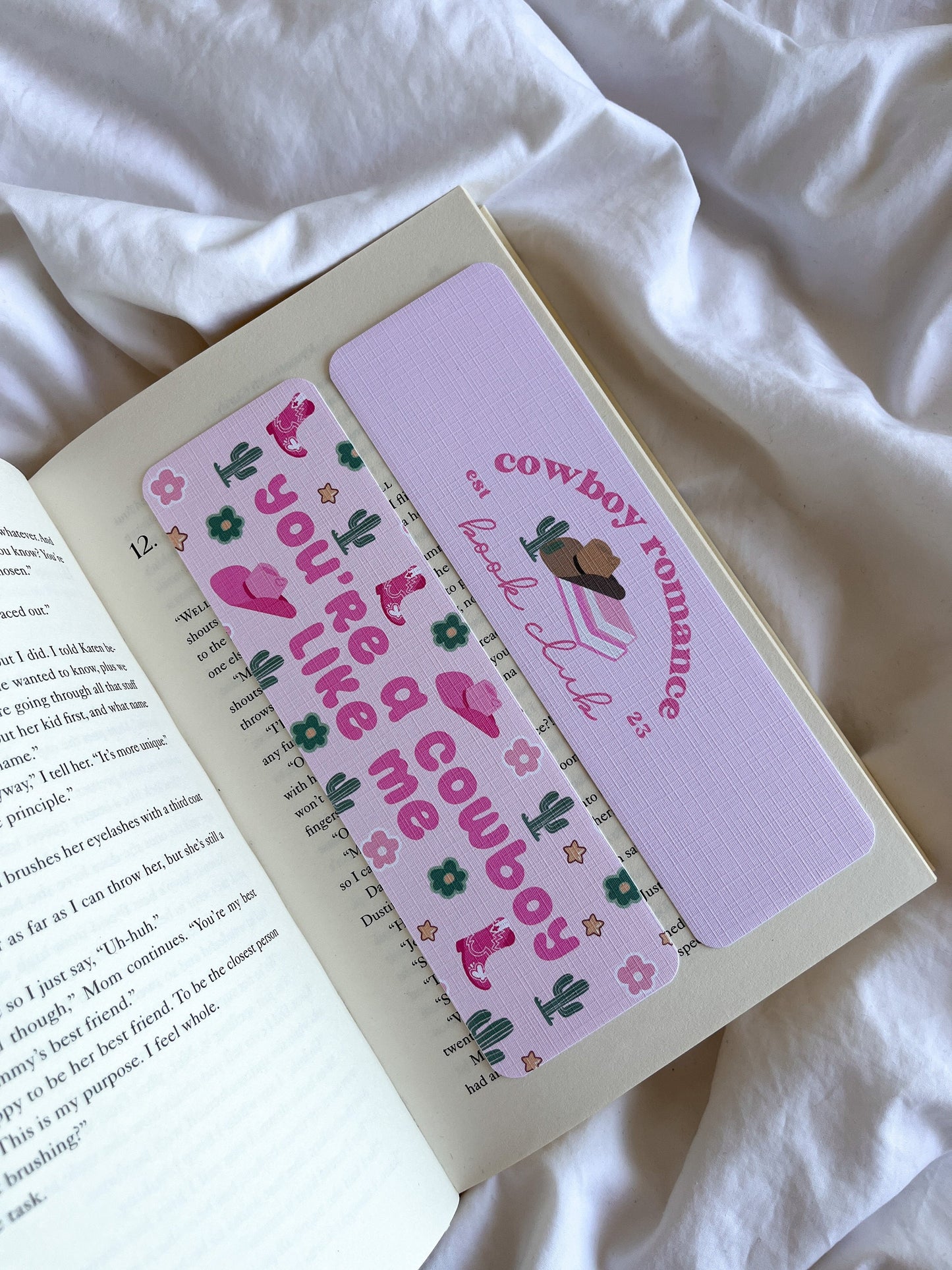 Cowboy Romance Book Club Bookmark | TS Cowboy Like Me Taylor Lyrics Bookmark