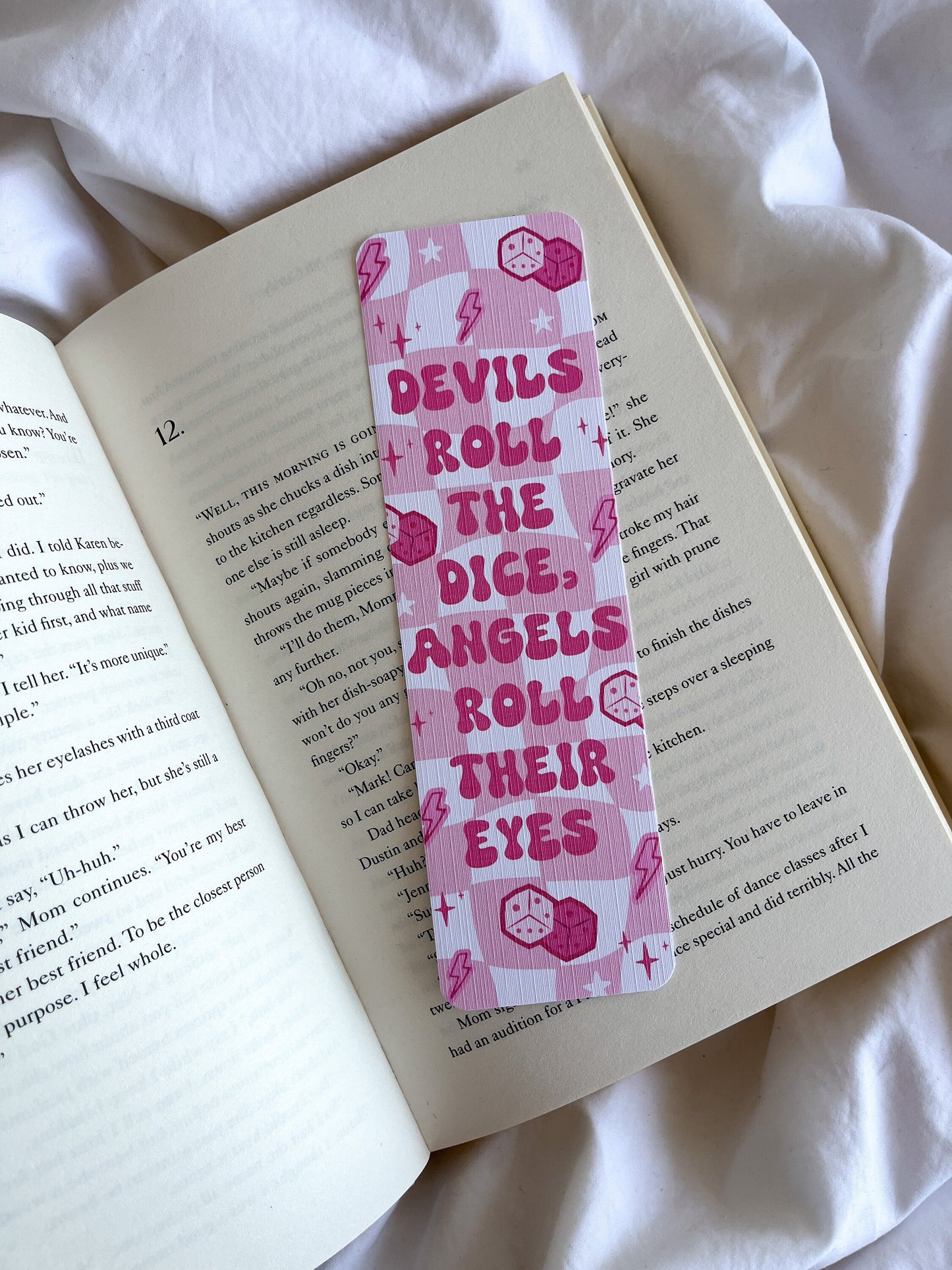 Cruel Summer Bookmark | Devils Roll Their Eyes Angels Roll The Dice Lyric Bookmark