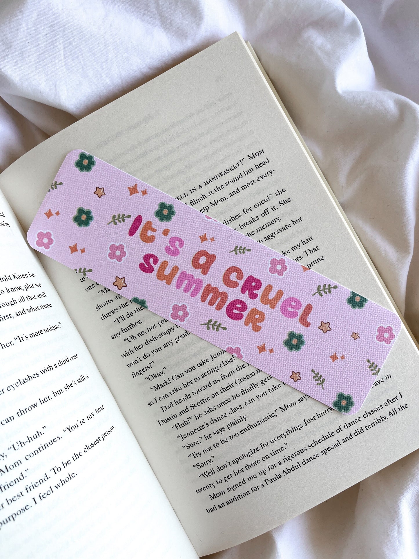 Cruel Summer Bookmark | Devils Roll Their Eyes Angels Roll The Dice Lyric Bookmark