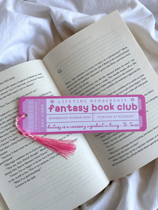 Pink Fantasy Book Club Ticket