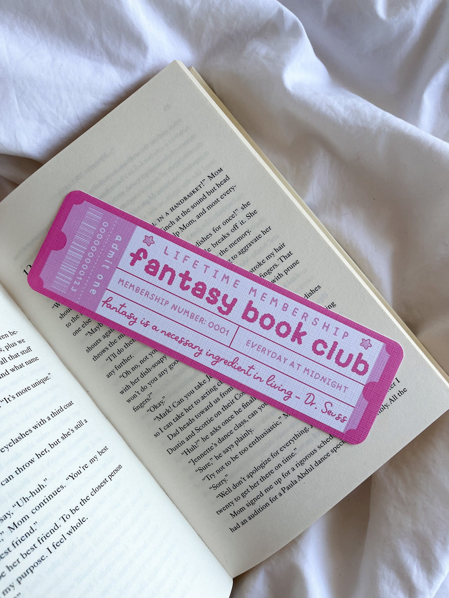 Pink Fantasy Book Club Ticket