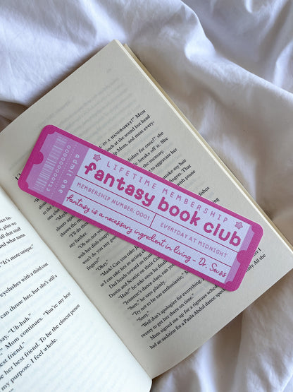 Pink Fantasy Book Club Ticket