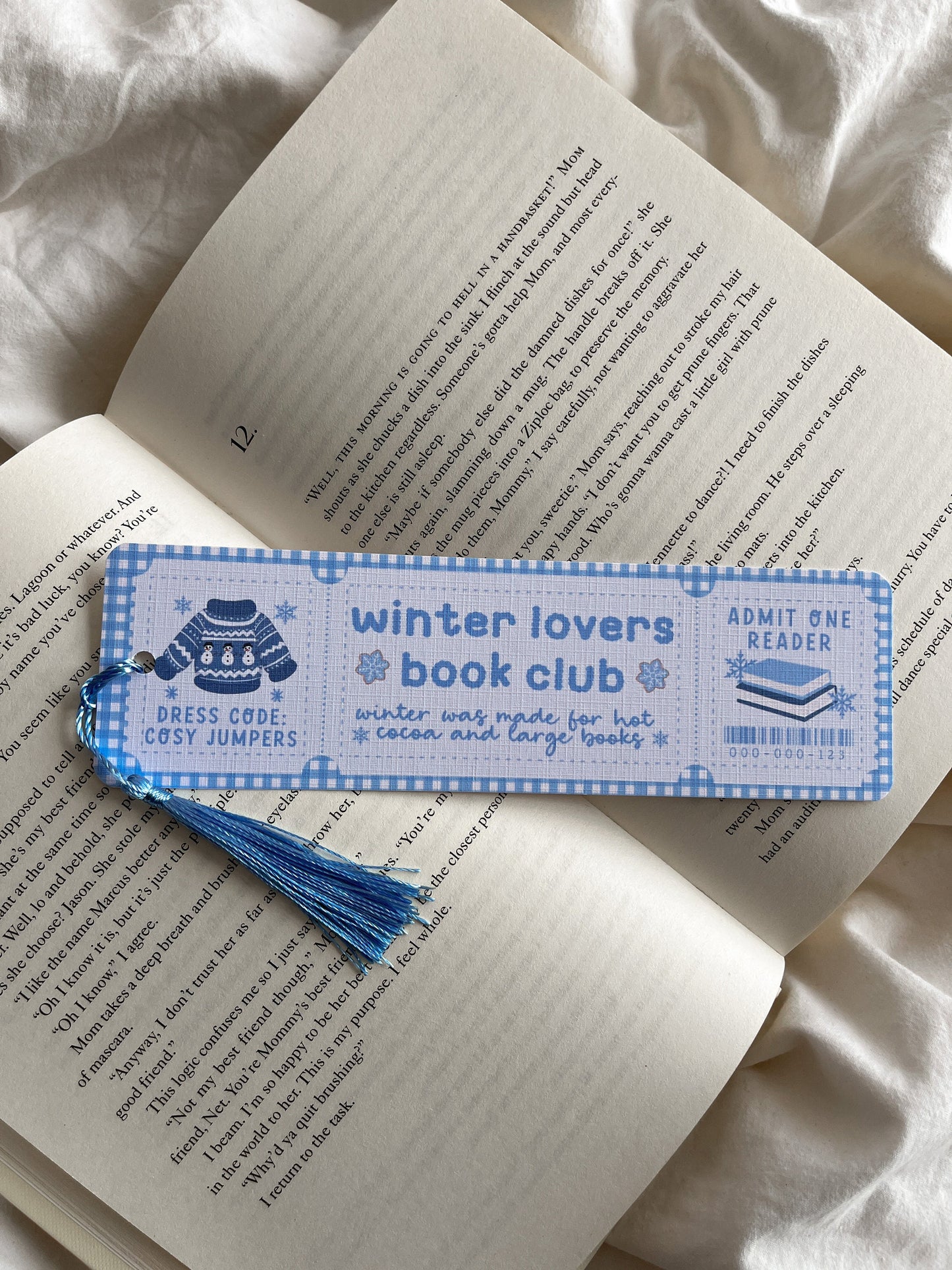 Winter Lovers Book Club Bookmark Ticket