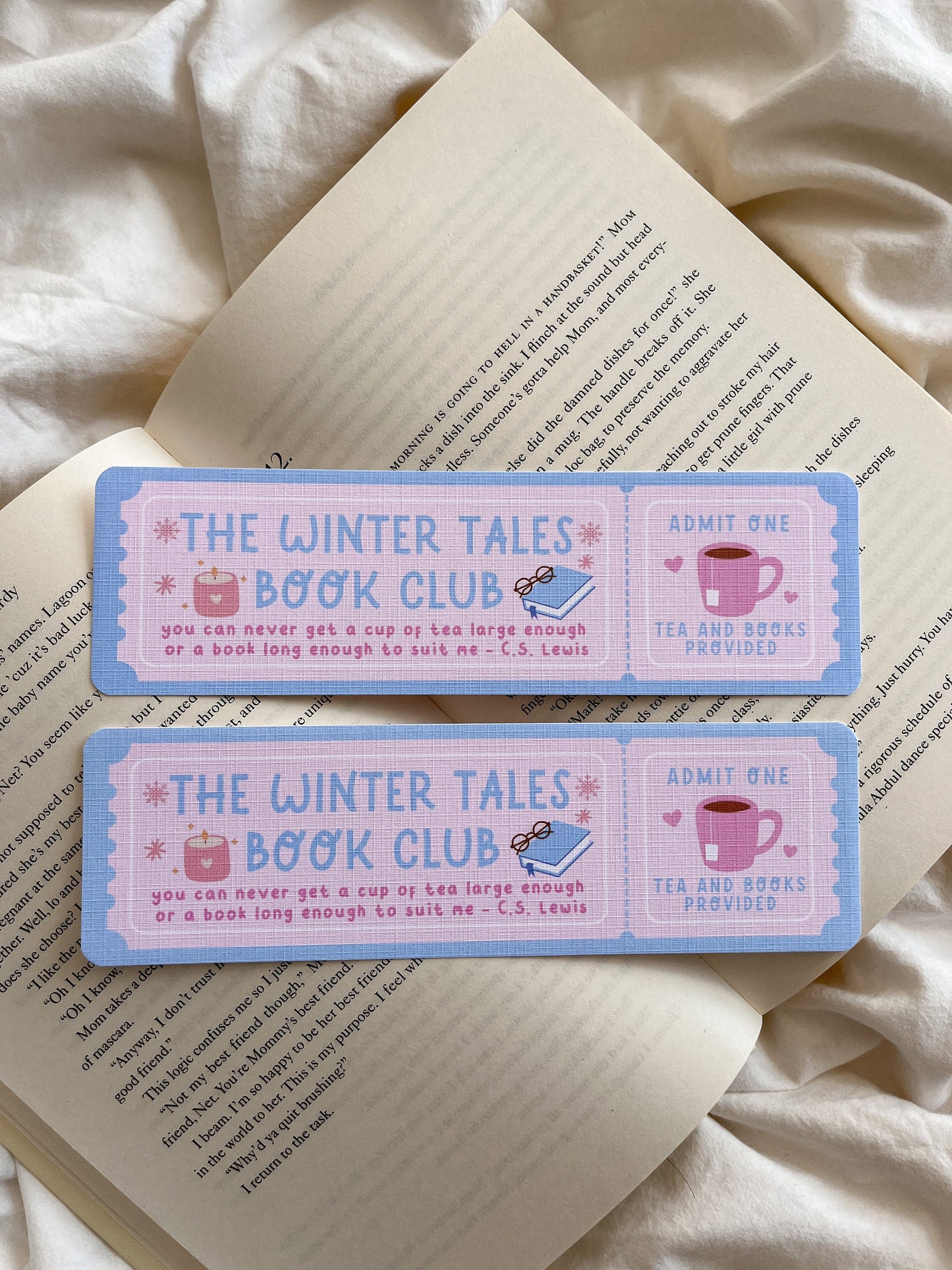 The Winter Tales Book Club Bookmark Ticket