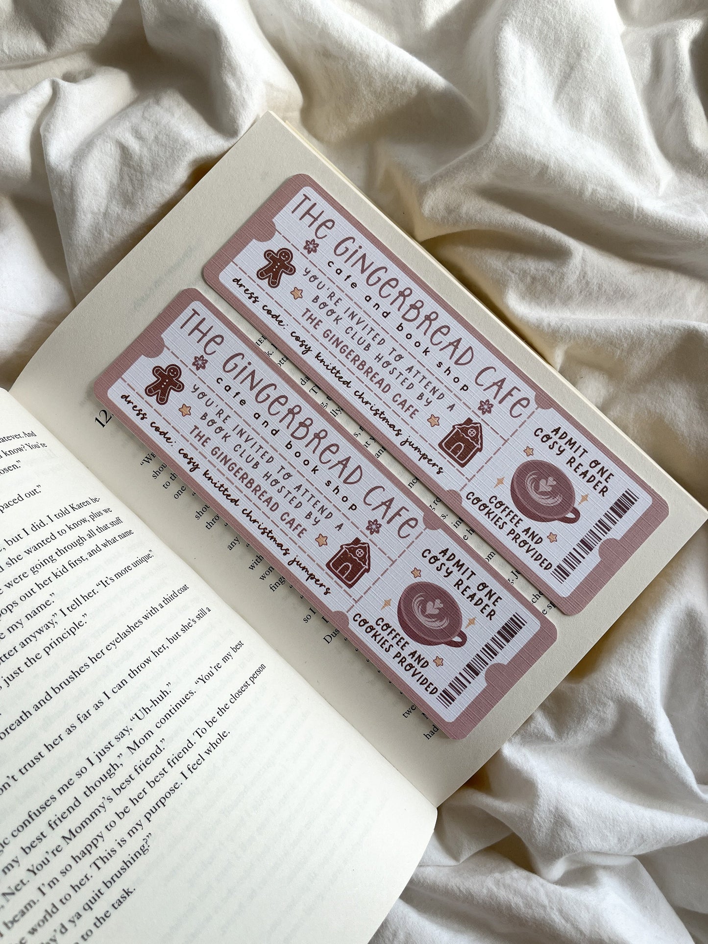 The Gingerbread Cafe Bookmark Ticket