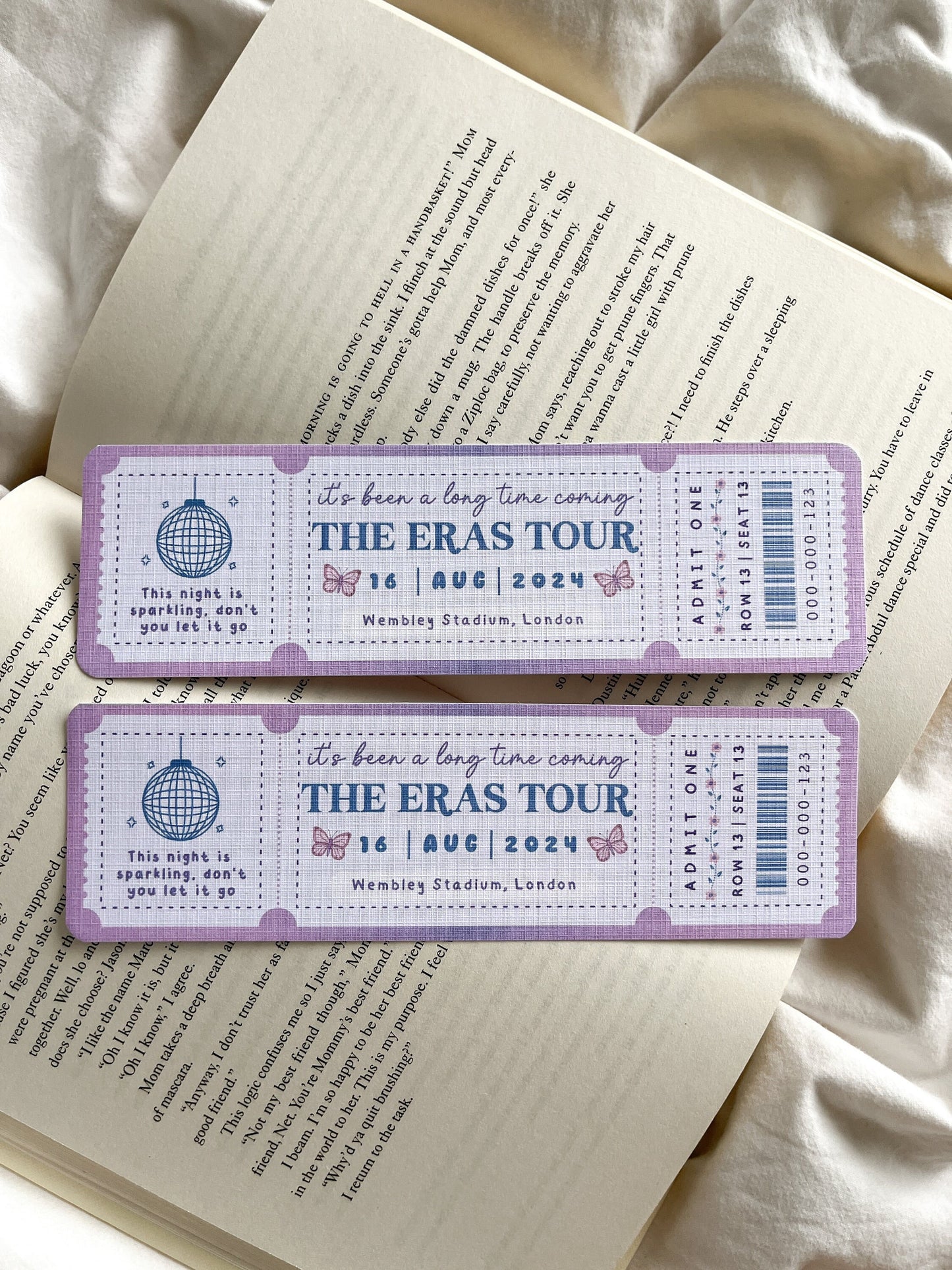 Eras Tour Customisable Personalised Bookmark