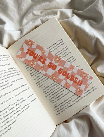 You’re So Golden Bookmark | Groovy Retro Bookmark