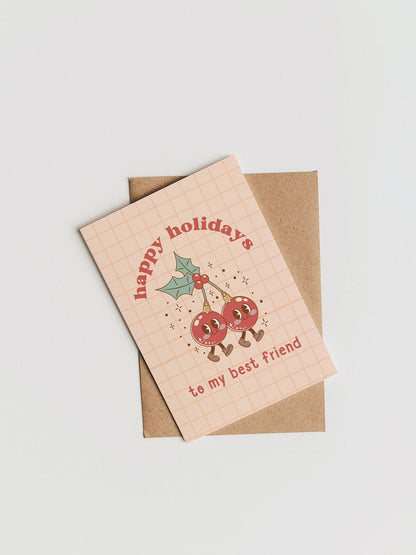 Groovy Retro Christmas Card | Cherry Christmas Card