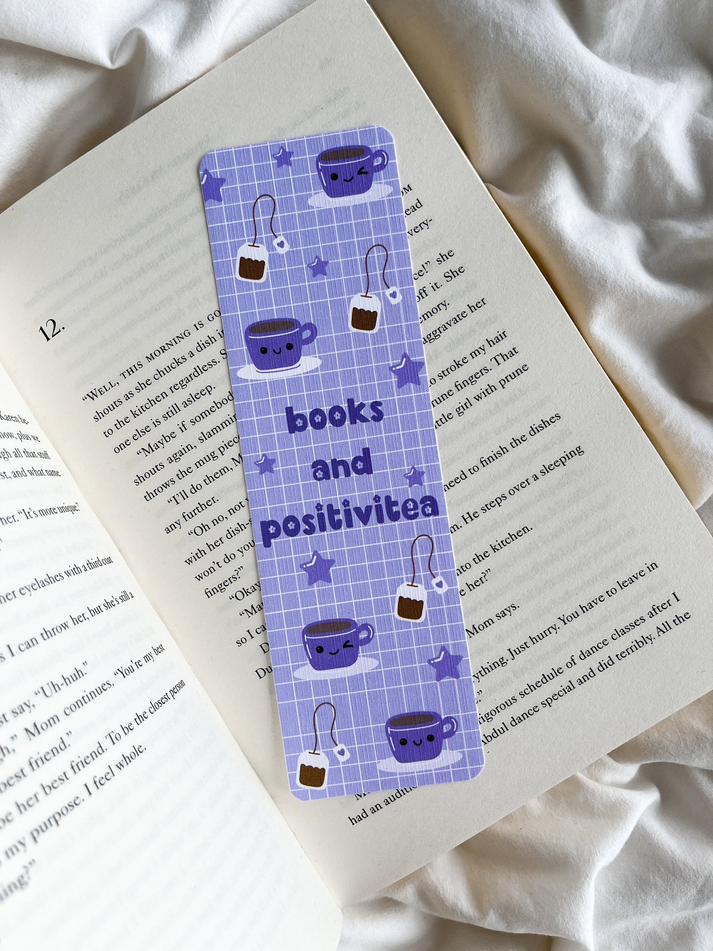 Books and Positivitea Bookmark | Tea Lover Bookmark