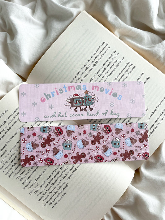 Retro Christmas Movies & Hot Cocoa Bookmark