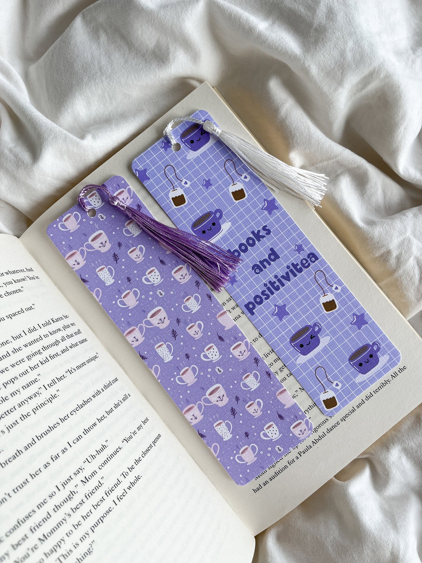 Books and Positivitea Bookmark | Tea Lover Bookmark