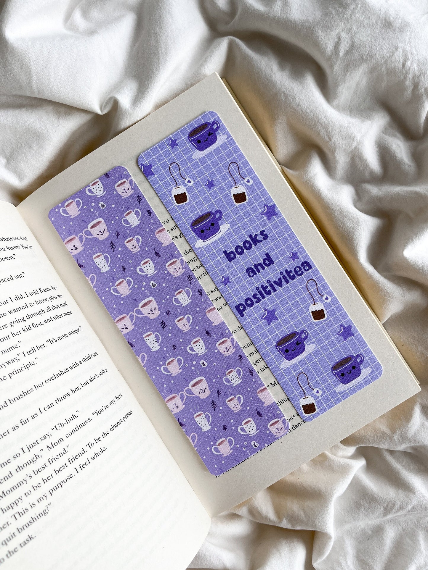 Books and Positivitea Bookmark | Tea Lover Bookmark