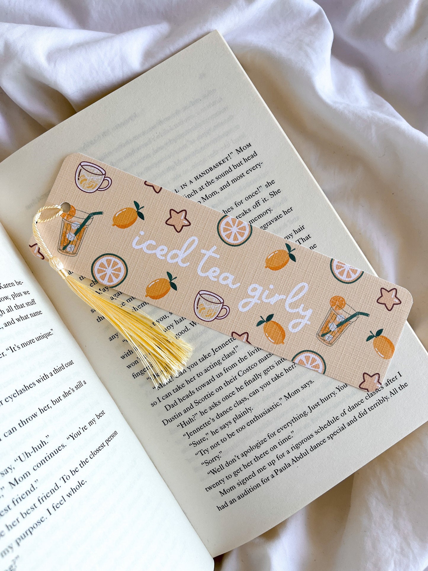 Iced Lemon Tea Bookmark | Afternoon Tea Girly Bookmark