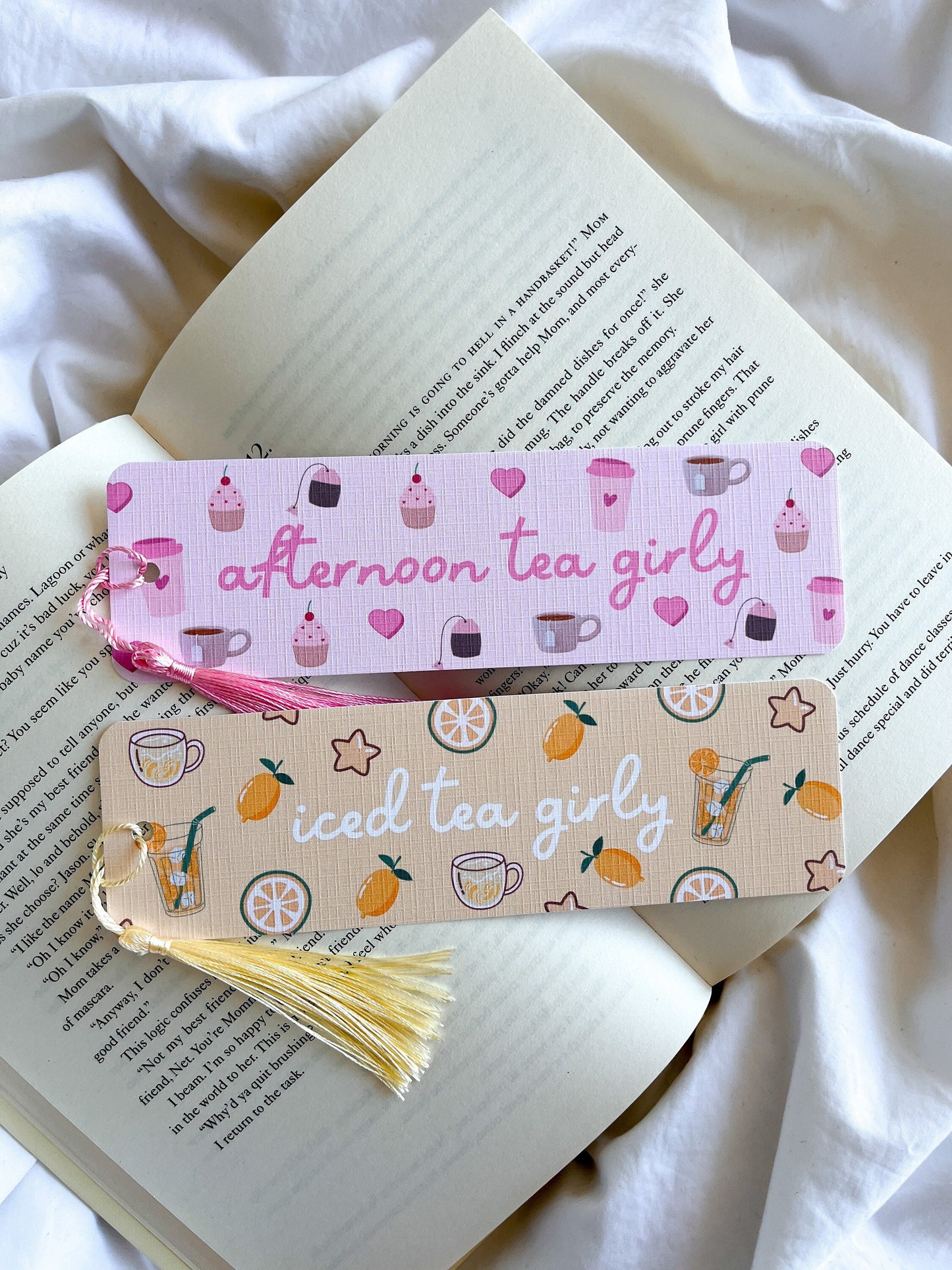 Iced Lemon Tea Bookmark | Afternoon Tea Girly Bookmark