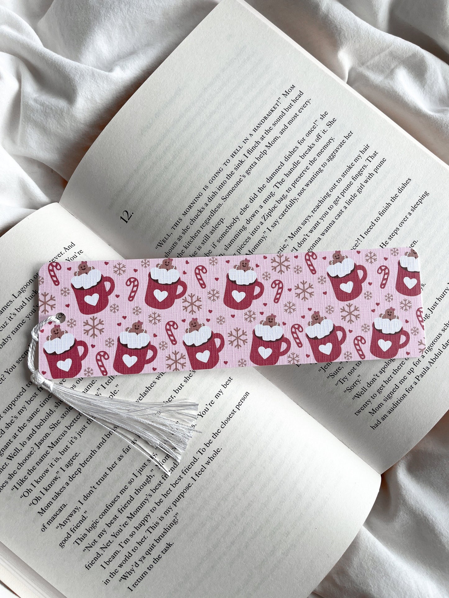 Candy Cane Cafe Book Club Bookmark | Cute Winter Bookmark