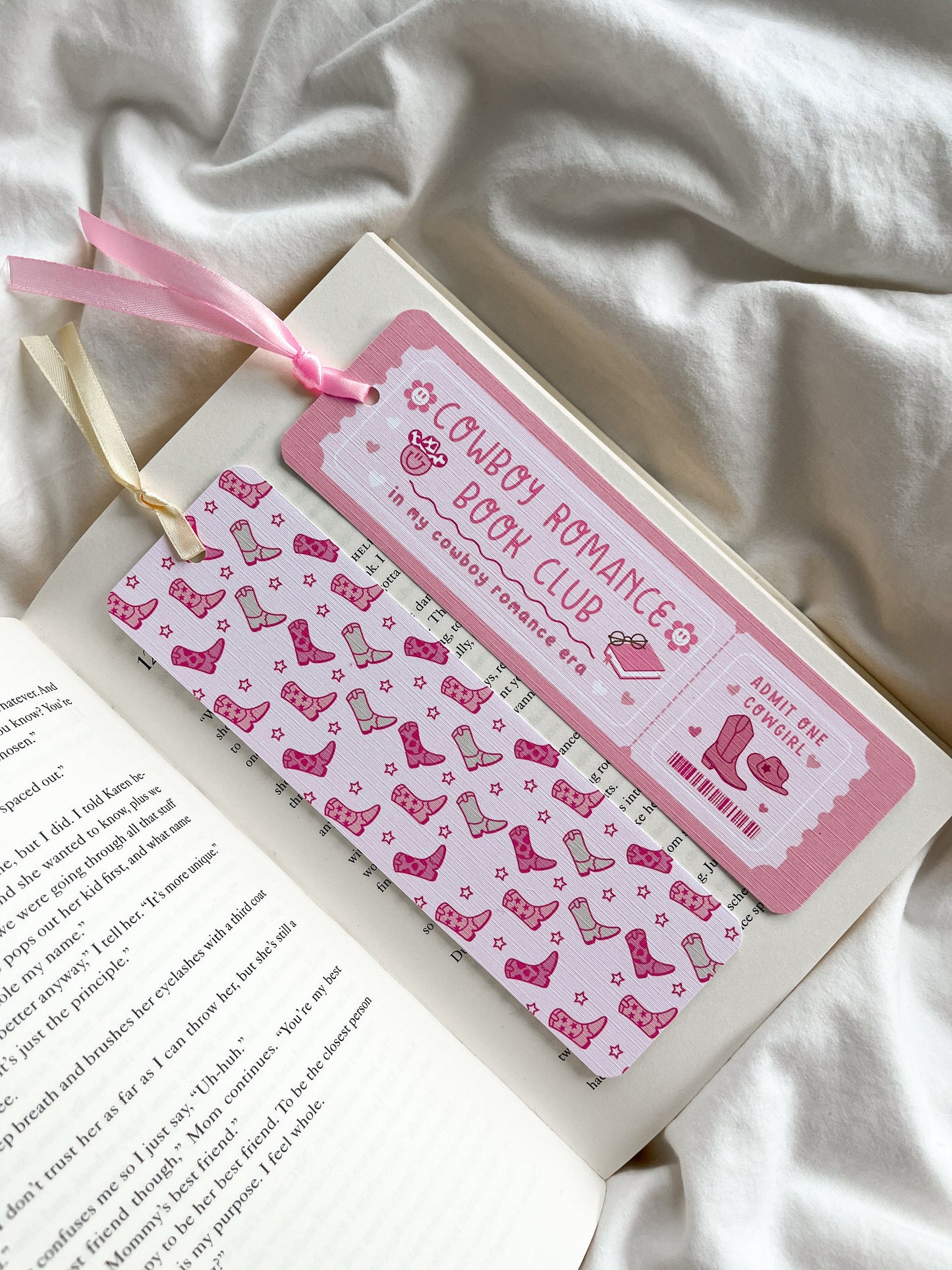 Cowboy Romance Book Club Bookmark Ticket | Bookmark Ticket Bookmark