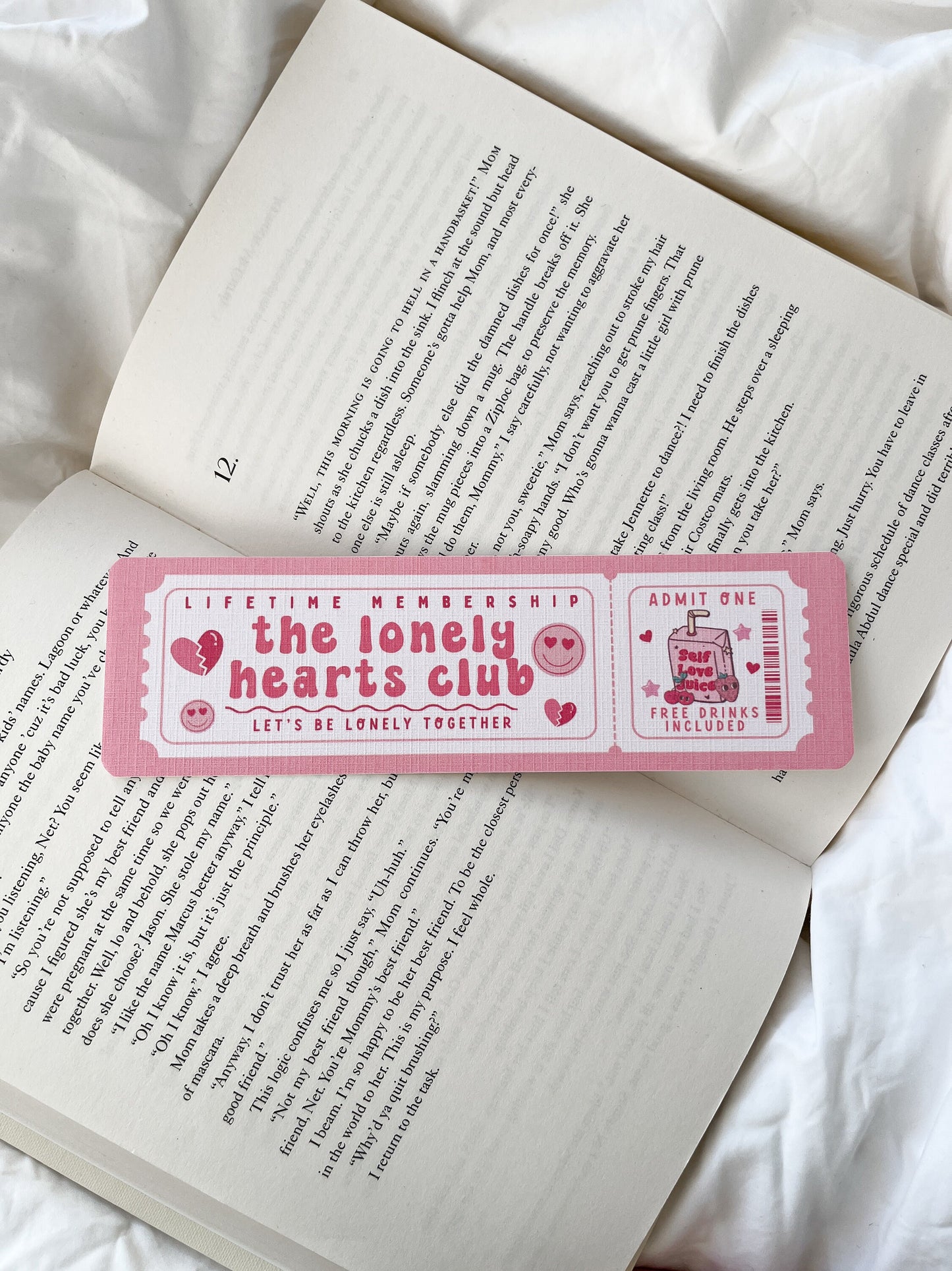 The Lonely Hearts Club Bookmark Ticket