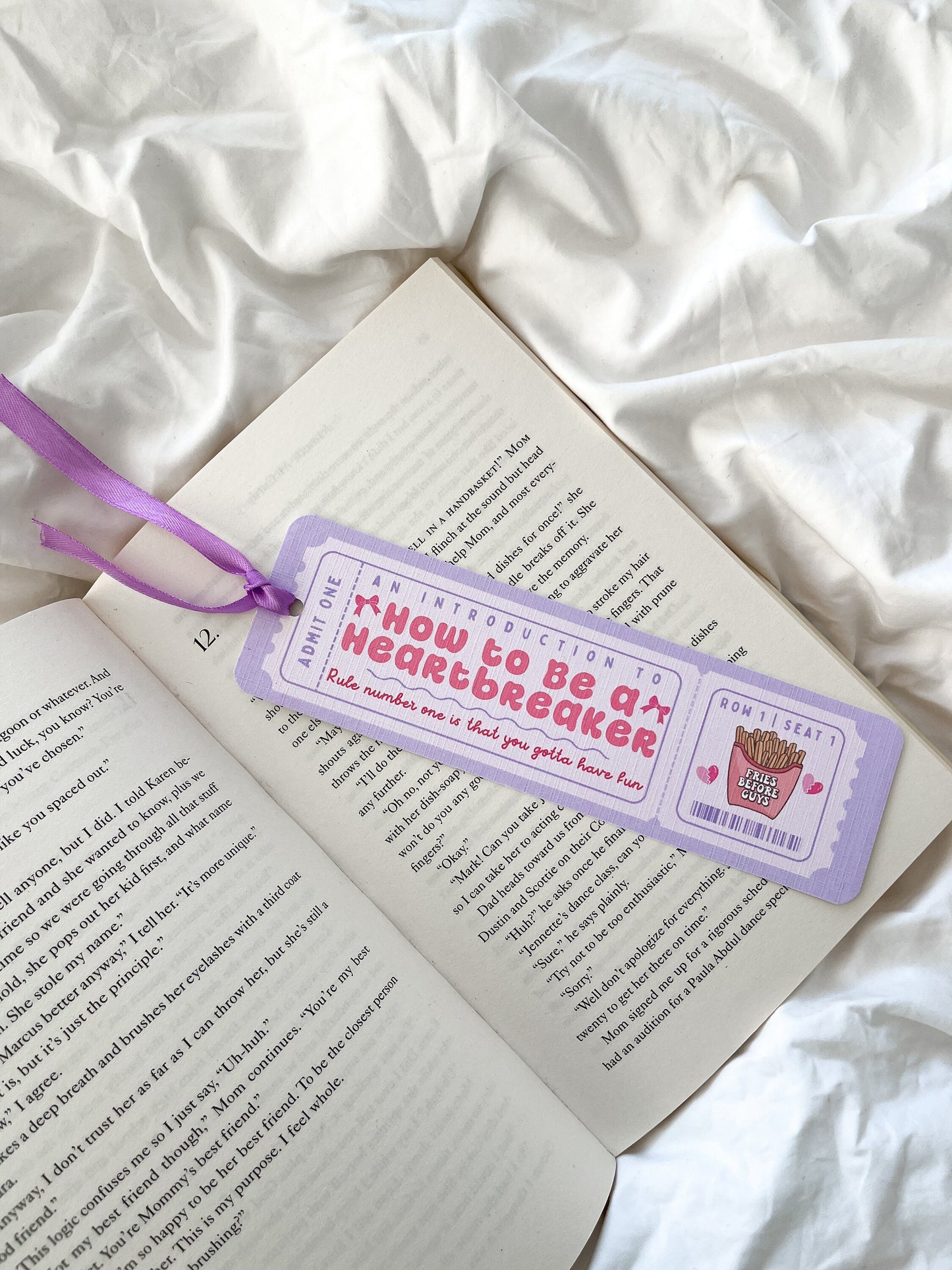 How To Be A Heartbreaker Bookmark Ticket | Book Lovers Club