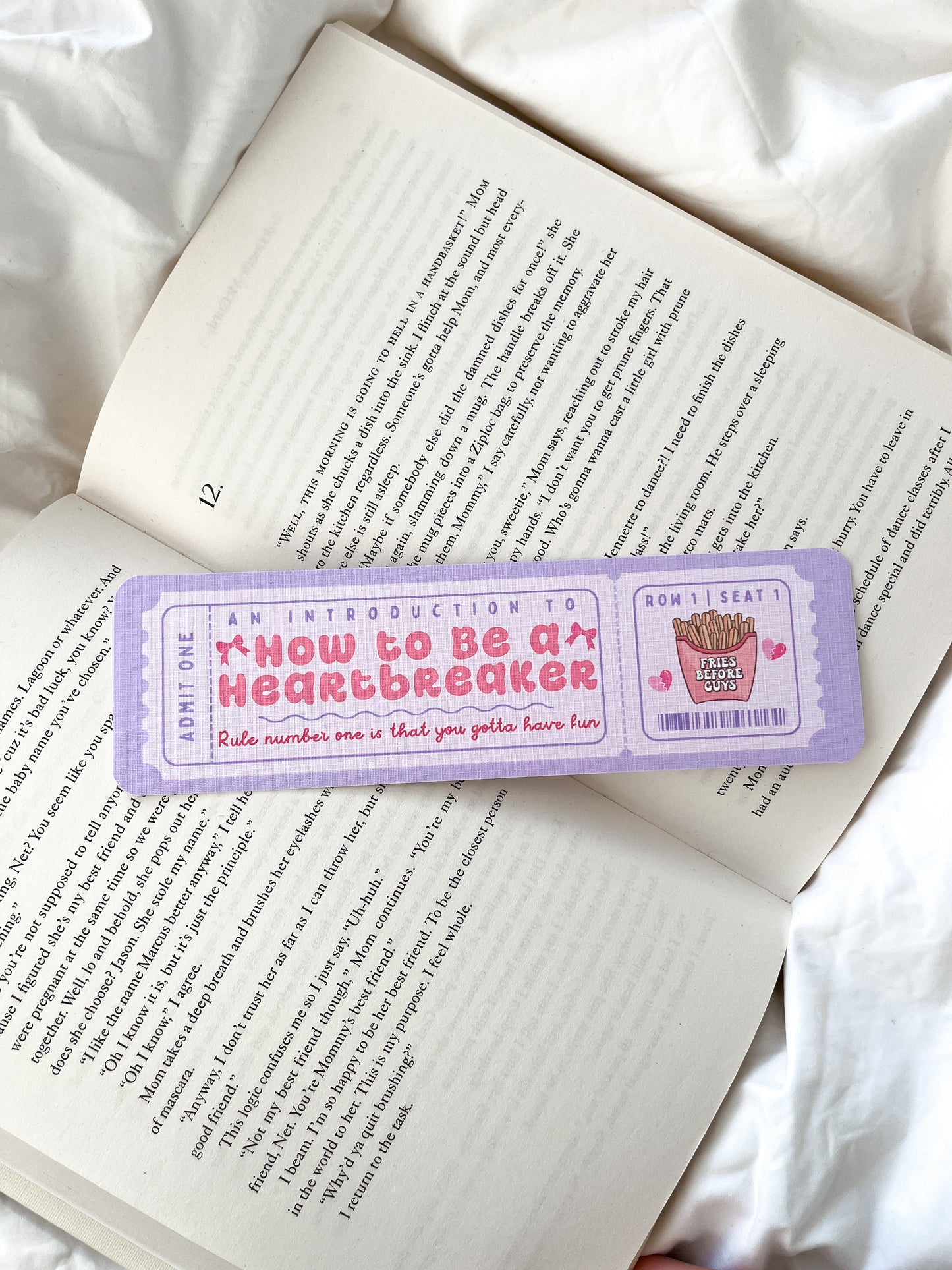 How To Be A Heartbreaker Bookmark Ticket | Book Lovers Club